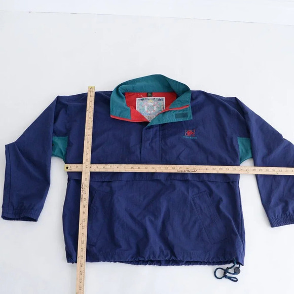 VTG 90S Gear For Sports Navy Green Half Zip Pullover Nautical Windbreaker Jacket - Picture 3 of 10